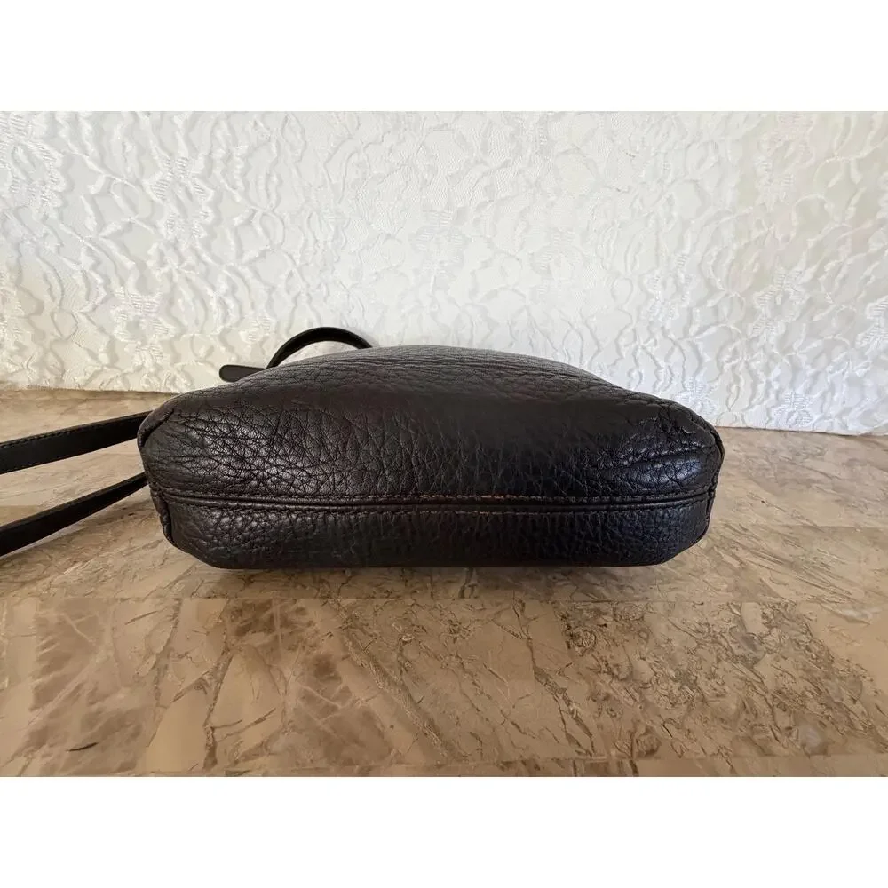 Vintage COACH #6807 Black "Hudson Small Zip" pebbled Leather Shoulder Bag - Picture 8 of 12